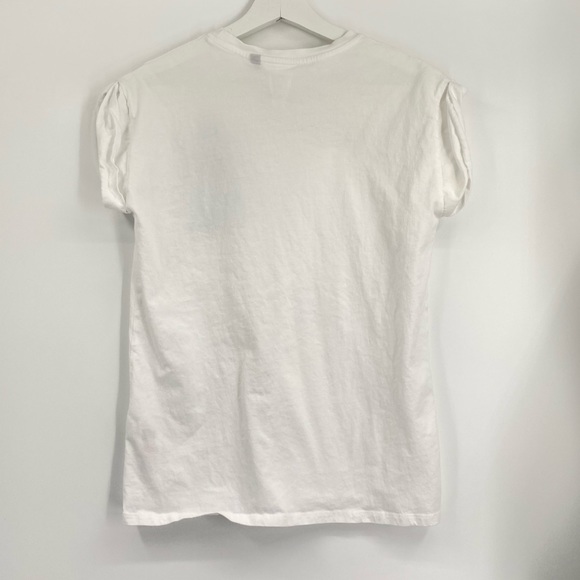 Tee & Cake for Topshop Bite Me Shark Pocket White Cuffed Tee 4 - Picture 4 of 7